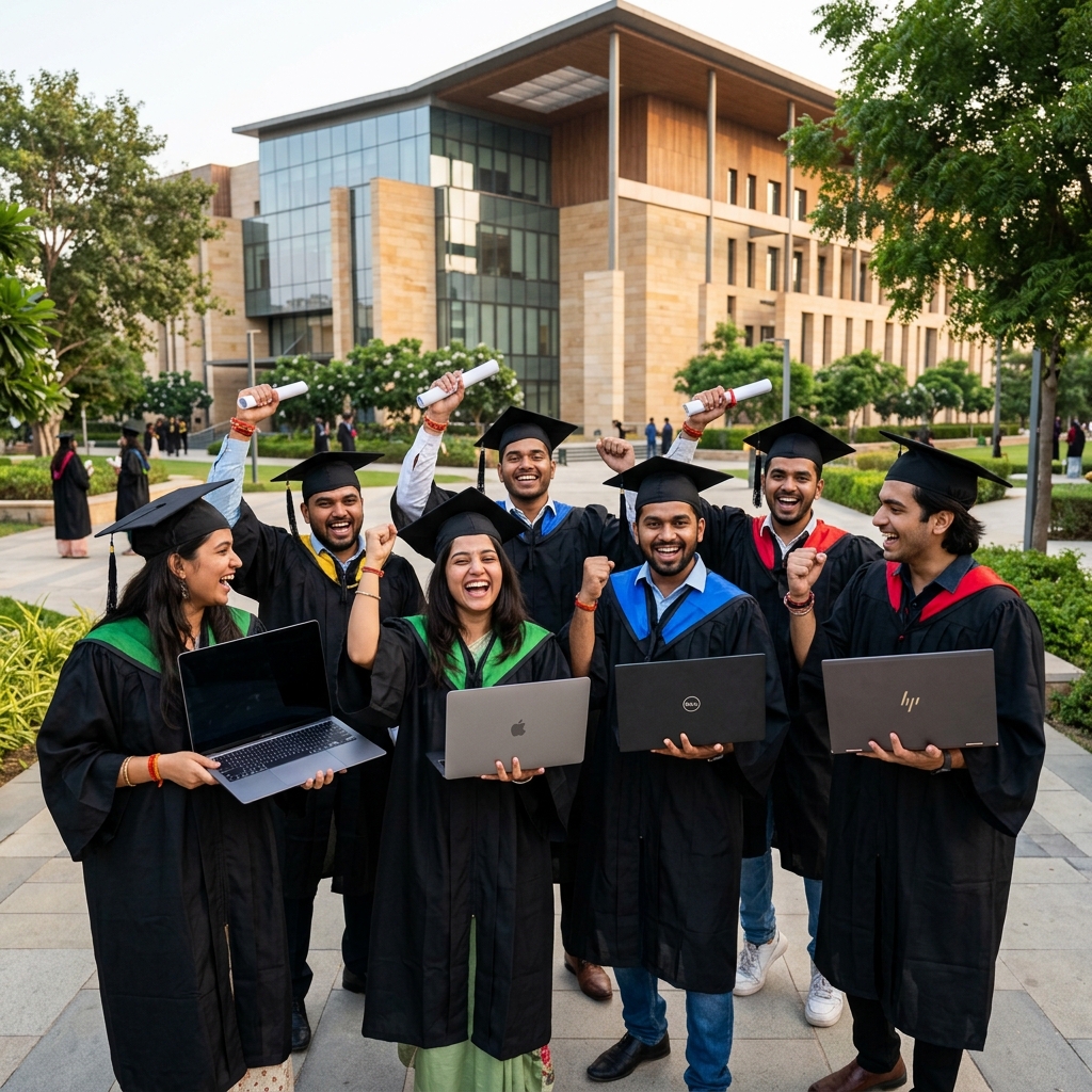 Indian Students Celebrating Graduation